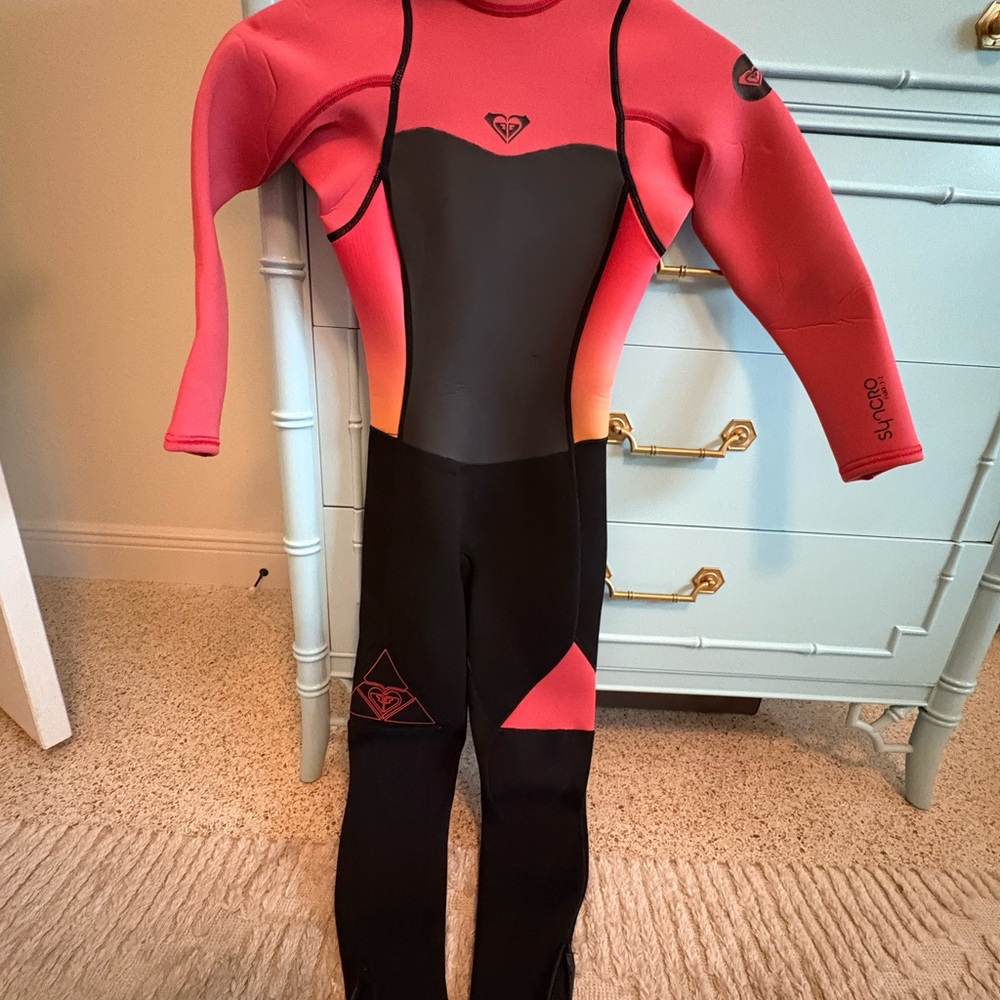 Roxy Kids Swim Wetsuit - Pink and Black